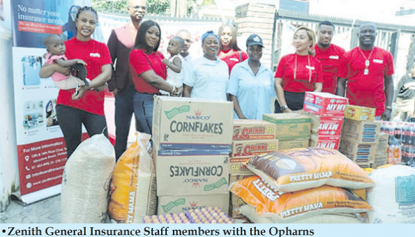 Zenith Insurance donates to Lagos orphanages